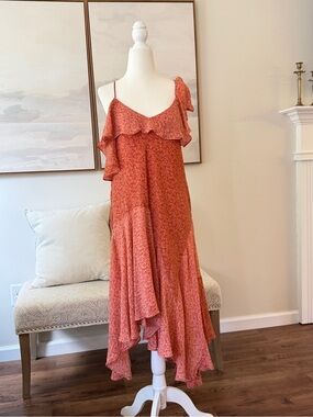 Joie Hacinthia Floral Print Asymetrical Midi Dress XS